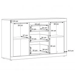 Loftscape Sideboard Vetras - Hochglanz Weiß / Beton Dekor -Wohnzimmermöbel boutique en ligne 1000344673 220414 501 SKETCH DETAILS P000000001000344673 sketch