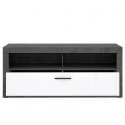 Loftscape TV-Lowboard Vetras I - Hochglanz Weiß / Beton Dekor -Wohnzimmermöbel boutique en ligne 1000344674 220414 040 DETAILS P000000001000344674