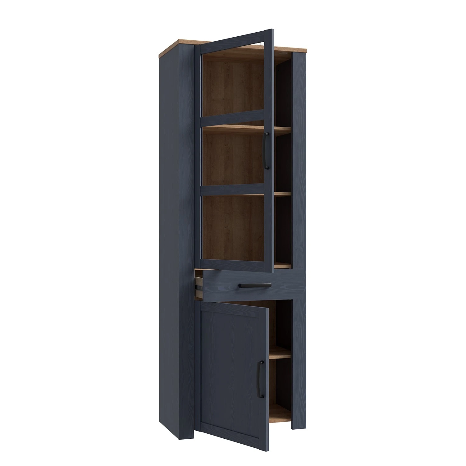 Ridgevalley Standvitrine Vassia - Eiche Navy Dekor / Eiche Riviera Dekor 10 Ridgevalley Standvitrine Vassia - Eiche Navy Dekor / Eiche Riviera Dekor – Bild 10