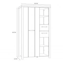 Red Living Highboard Westlock I - Esche Dekor / Schwarz 16 Red Living Highboard Westlock I - Esche Dekor / Schwarz -Wohnzimmermöbel boutique en ligne 1000344676 220414 500 SKETCH DETAILS P000000001000344676 sketch