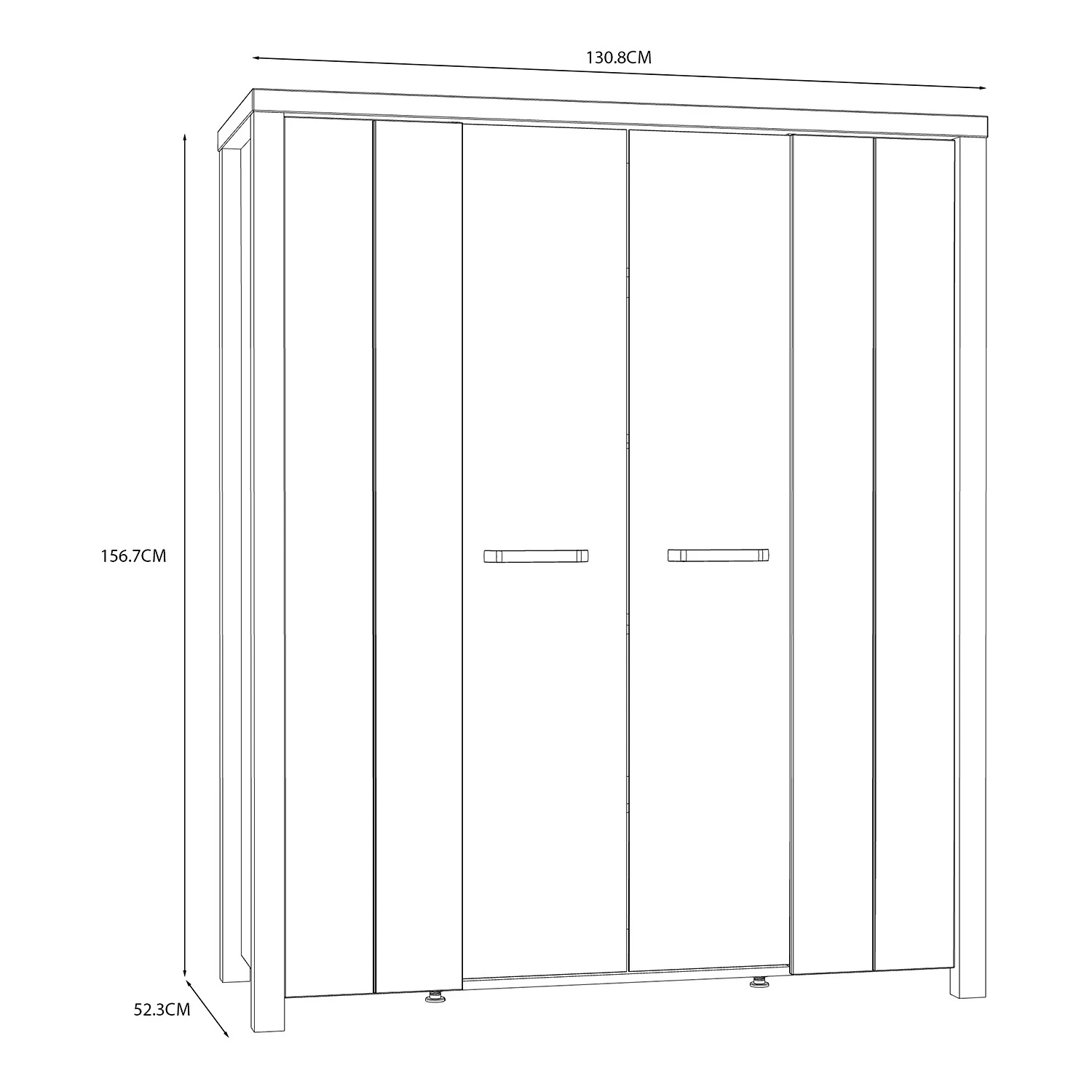 Red Living Highboard Westlock II - Esche Dekor / Schwarz 8 Red Living Highboard Westlock II - Esche Dekor / Schwarz – Bild 8