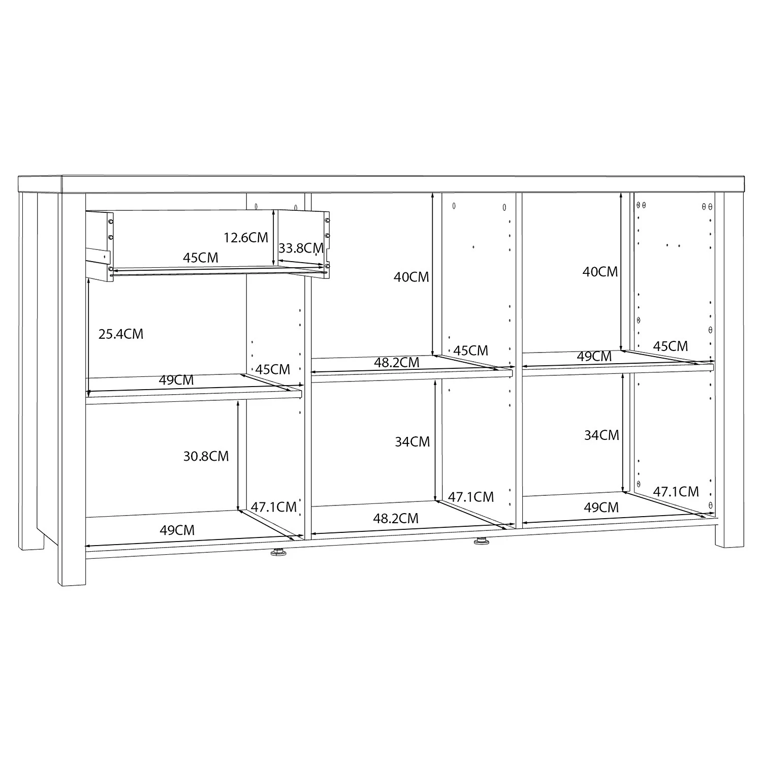 Red Living Sideboard Westlock I - Esche Dekor / Schwarz 9 Red Living Sideboard Westlock I - Esche Dekor / Schwarz – Bild 9