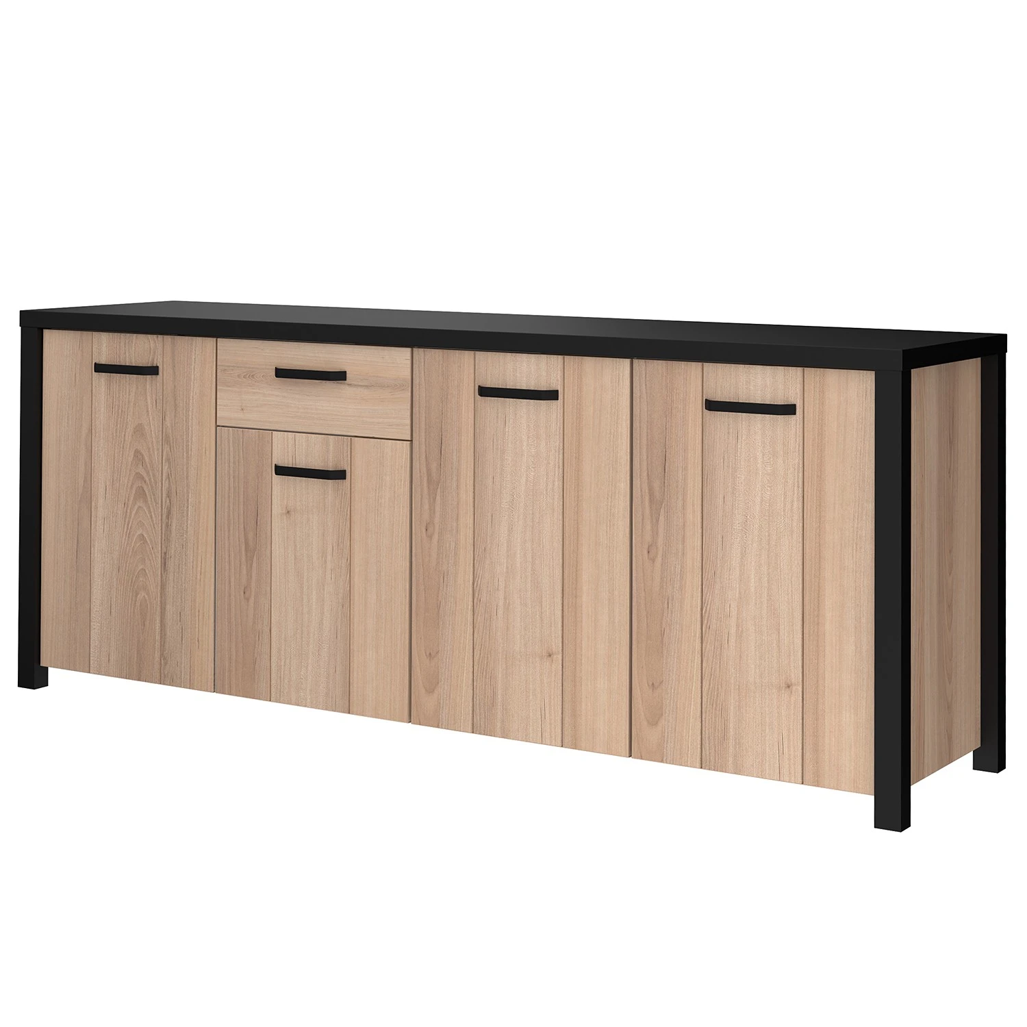 Red Living Sideboard Westlock II - Esche Dekor / Schwarz 1 Red Living Sideboard Westlock II - Esche Dekor / Schwarz