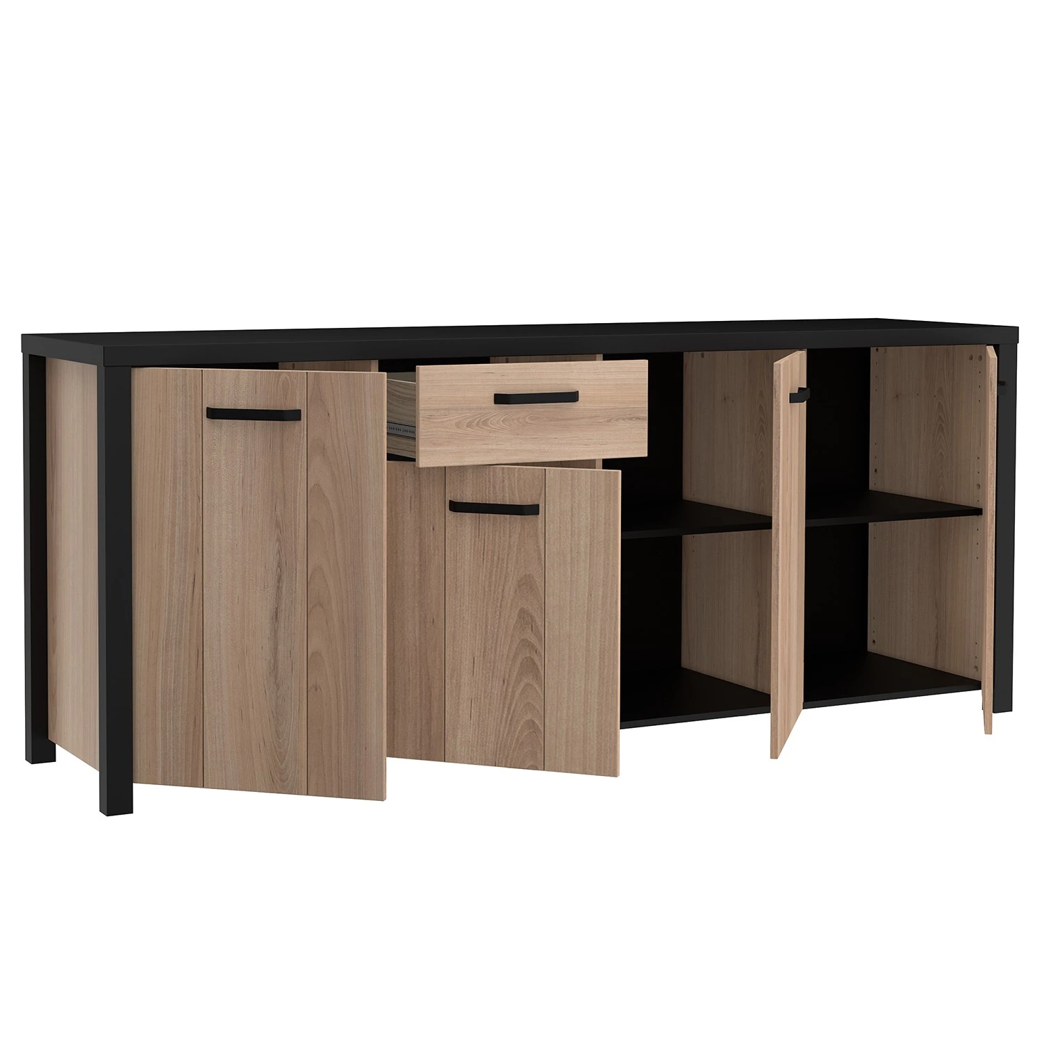Red Living Sideboard Westlock II - Esche Dekor / Schwarz 6 Red Living Sideboard Westlock II - Esche Dekor / Schwarz – Bild 6