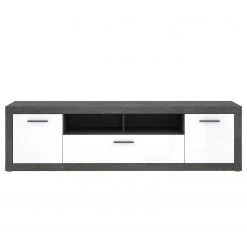 Loftscape TV-Lowboard Vetras II - Hochglanz Weiß / Beton Dekor 13 Loftscape TV-Lowboard Vetras II - Hochglanz Weiß / Beton Dekor -Wohnzimmermöbel boutique en ligne 1000344680 220414 035 DETAILS P000000001000344680