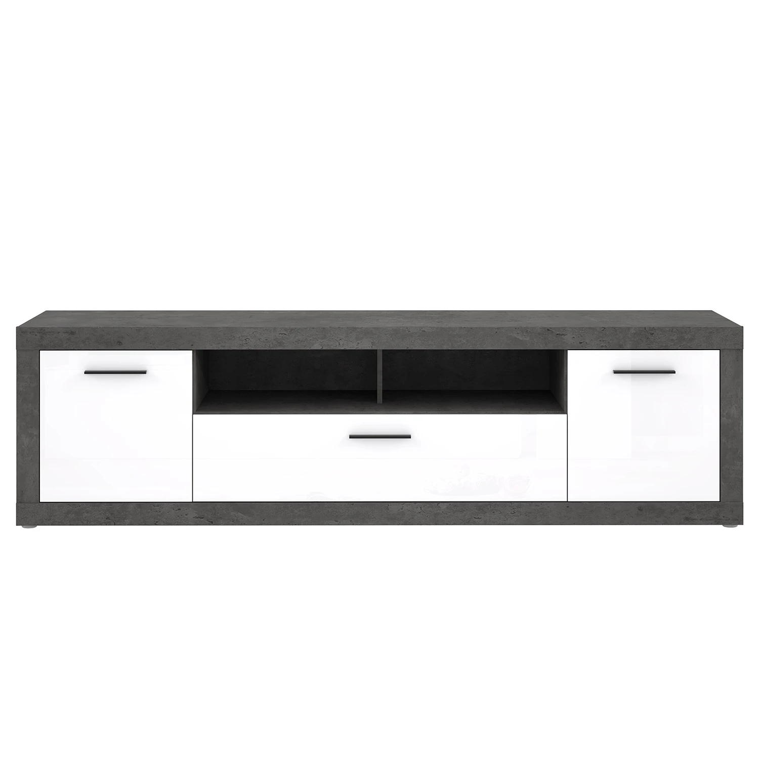 Loftscape TV-Lowboard Vetras II - Hochglanz Weiß / Beton Dekor 5 Loftscape TV-Lowboard Vetras II - Hochglanz Weiß / Beton Dekor – Bild 5