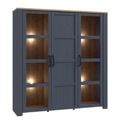 Ridgevalley Vitrinenschrank Vassia II - Eiche Navy Dekor / Eiche Riviera Dekor