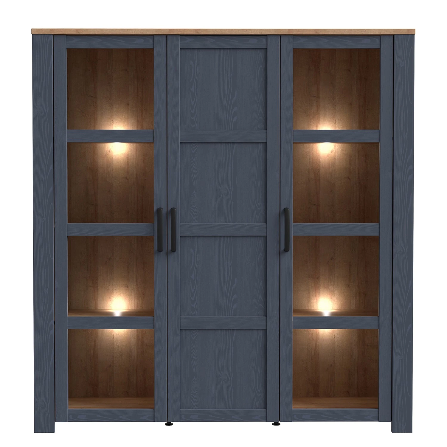 Ridgevalley Vitrinenschrank Vassia II - Eiche Navy Dekor / Eiche Riviera Dekor 6 Ridgevalley Vitrinenschrank Vassia II - Eiche Navy Dekor / Eiche Riviera Dekor – Bild 6