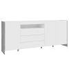 Loftscape Sideboard Urban II - Inkl. Beleuchtung - Weiß / Eiche Grau Dekor