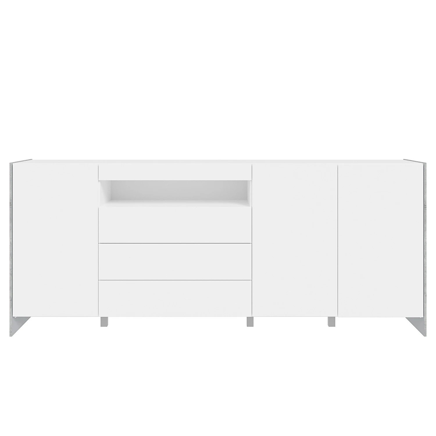 Loftscape Sideboard Urban II - Inkl. Beleuchtung - Weiß / Eiche Grau Dekor 4 Loftscape Sideboard Urban II - Inkl. Beleuchtung - Weiß / Eiche Grau Dekor – Bild 4