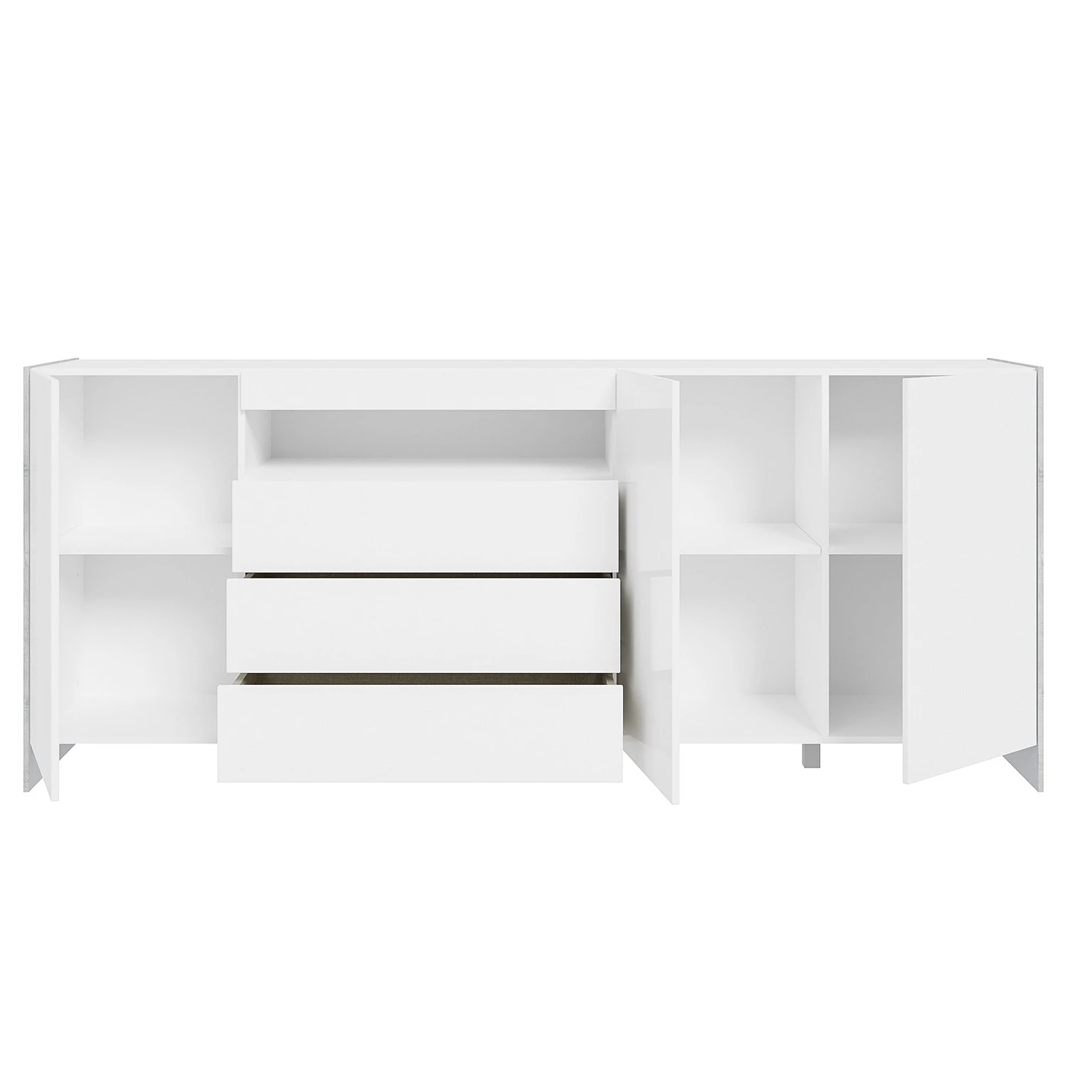 Loftscape Sideboard Urban II - Inkl. Beleuchtung - Weiß / Eiche Grau Dekor 5 Loftscape Sideboard Urban II - Inkl. Beleuchtung - Weiß / Eiche Grau Dekor – Bild 5