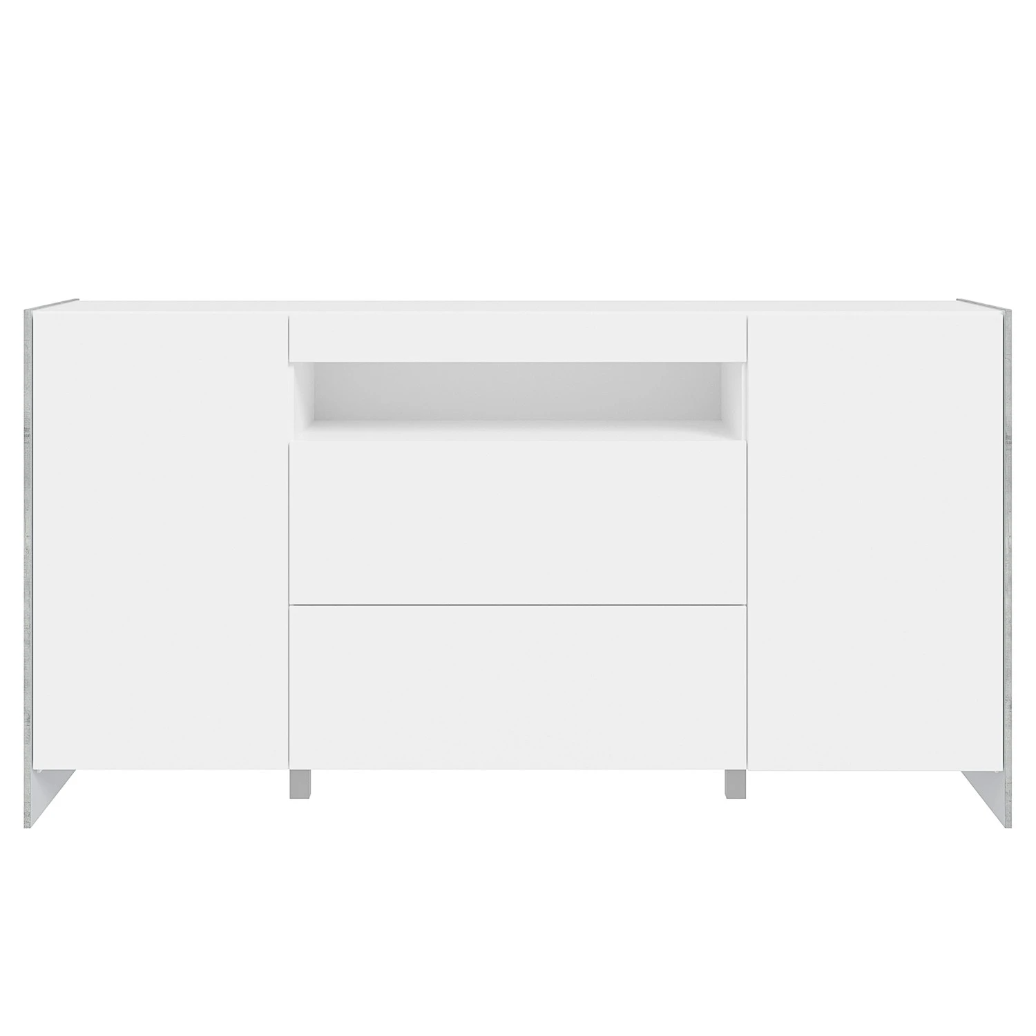 Loftscape Sideboard Urban I - Inkl. Beleuchtung - Weiß / Eiche Grau Dekor 3 Loftscape Sideboard Urban I - Inkl. Beleuchtung - Weiß / Eiche Grau Dekor – Bild 3