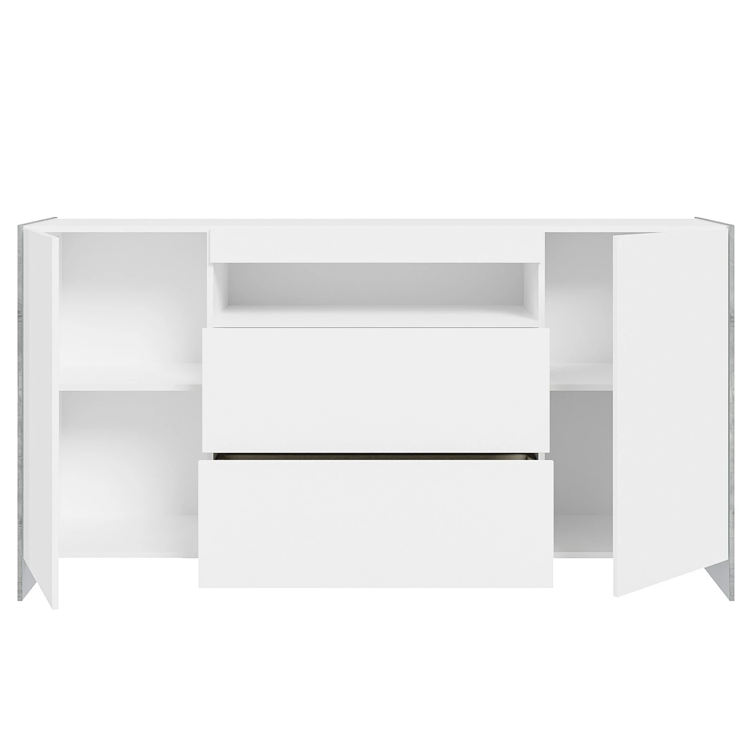 Loftscape Sideboard Urban I - Inkl. Beleuchtung - Weiß / Eiche Grau Dekor 4 Loftscape Sideboard Urban I - Inkl. Beleuchtung - Weiß / Eiche Grau Dekor – Bild 4