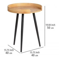 WENKO Beistelltisch Loft - Bambus massiv / Metall - Bambus / Schwarz -Wohnzimmermöbel boutique en ligne 1000345609 220412 500 SKETCH DETAILS P000000001000345609 sketch