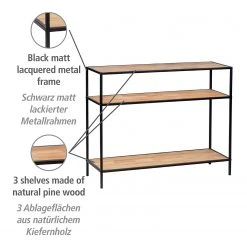WENKO Konsolentisch Geo - Bambus massiv / Metall - Bambus / Schwarz -Wohnzimmermöbel boutique en ligne 1000345613 220412 050 DETAILS P000000001000345613