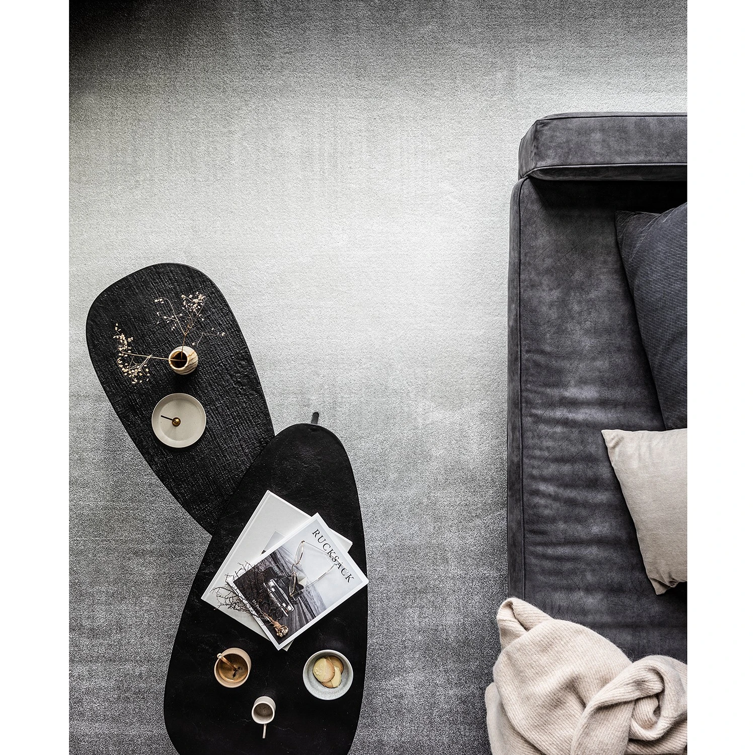 Red Living Couchtisch Weyburn (2er-Set) - Aluminium - Schwarz 2 Red Living Couchtisch Weyburn (2er-Set) - Aluminium - Schwarz – Bild 2