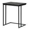 Red Living Beistelltisch Rickman - Teak massiv / Metall - Teak Schwarz / Schwarz