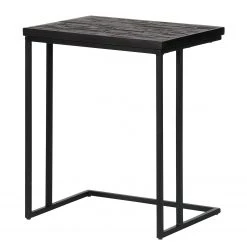 Red Living Beistelltisch Rickman - Teak massiv / Metall - Teak Schwarz / Schwarz
