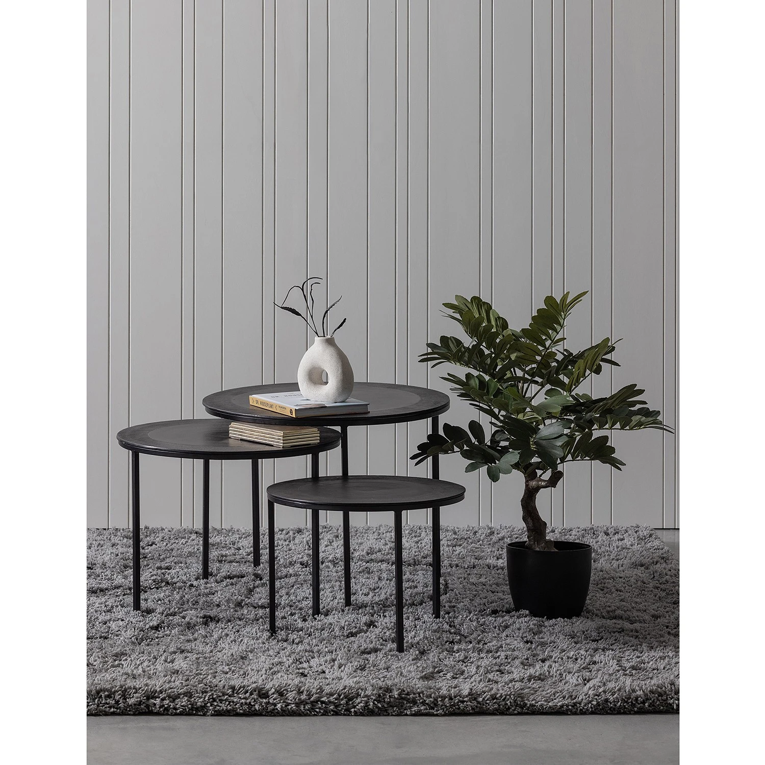 Red Living Beistelltisch Vansö (3er-Set) - Metall - Dunkelbraun 2 Red Living Beistelltisch Vansö (3er-Set) - Metall - Dunkelbraun – Bild 2