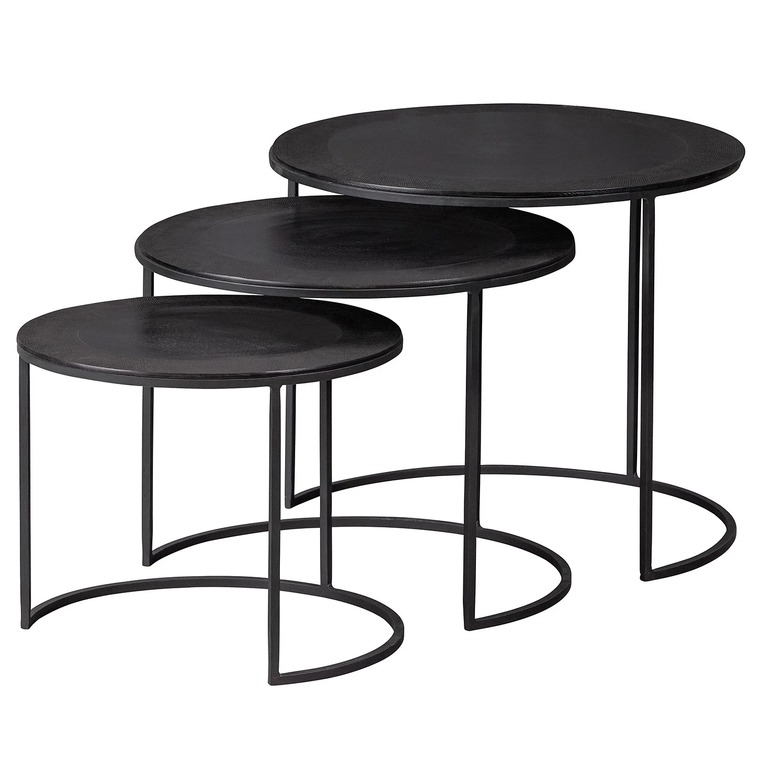 Red Living Beistelltisch Vansö (3er-Set) - Metall - Dunkelbraun 4 Red Living Beistelltisch Vansö (3er-Set) - Metall - Dunkelbraun – Bild 4