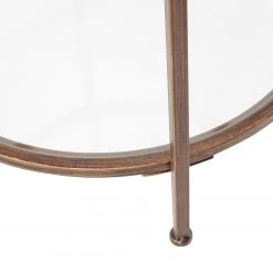 Red Living Beistelltisch Roslev - Glas / Metall - Messing -Wohnzimmermöbel boutique en ligne 1000345821 220428 050 DETAILS P000000001000345821