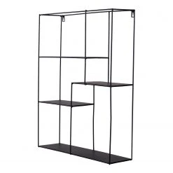 Red Living Wandregal Tampa II - Metall - Schwarz