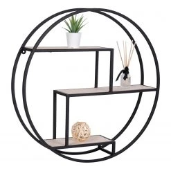 Red Living Wandregal Sling - Paulownia massiv / Metall - Paulownia / Schwarz -Wohnzimmermöbel boutique en ligne 1000345892 220428 040 DETAILS P000000001000345892