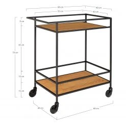 Red Living Servierwagen Arette - Eiche Dekor / Schwarz 13 Red Living Servierwagen Arette - Eiche Dekor / Schwarz -Wohnzimmermöbel boutique en ligne 1000345904 220428 500 SKETCH DETAILS P000000001000345904 sketch
