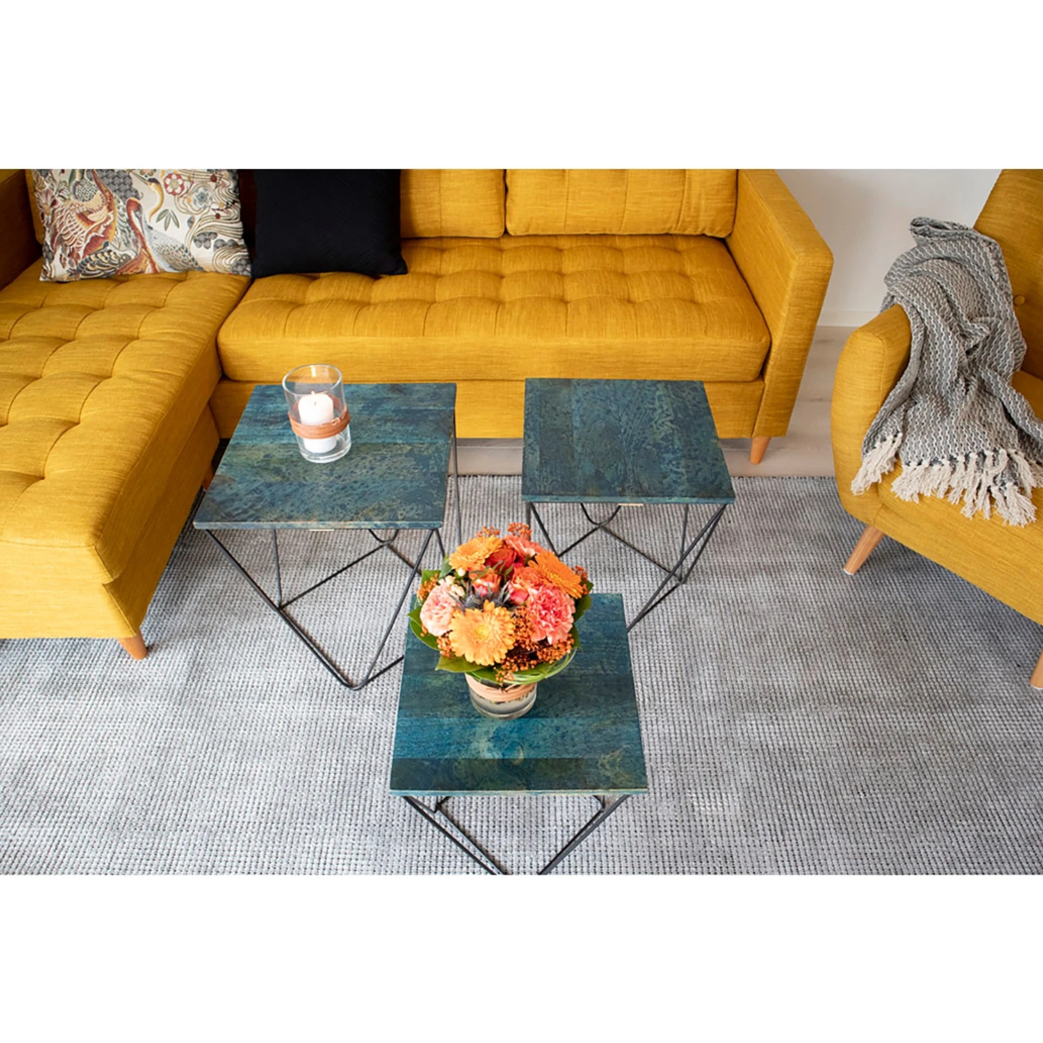 Red Living Beistelltisch Tarsa (3er-Set) - Blau 3 Red Living Beistelltisch Tarsa (3er-Set) - Blau – Bild 3