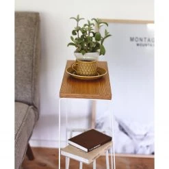 Beistelltisch Tosca - Esche massiv / Metall - Esche / Weiß -Wohnzimmermöbel boutique en ligne 1000347247 220505 032 DETAILS P000000001000347247