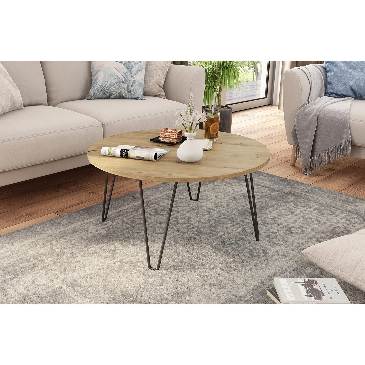 Loftscape Couchtisch Osorno II - Eiche Dekor 2 Loftscape Couchtisch Osorno II - Eiche Dekor – Bild 2