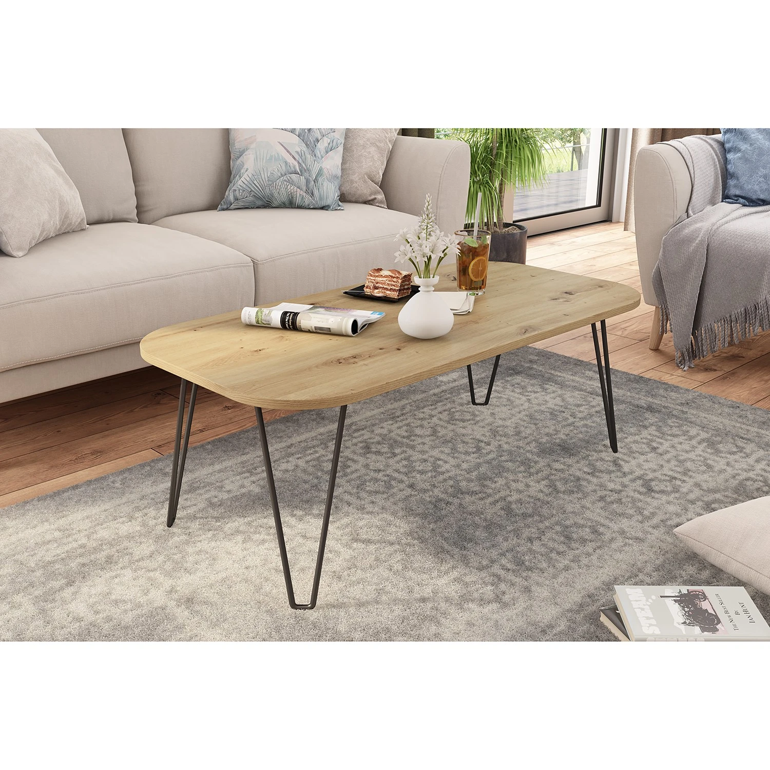 Loftscape Couchtisch Osorno I - Eiche Dekor 2 Loftscape Couchtisch Osorno I - Eiche Dekor – Bild 2