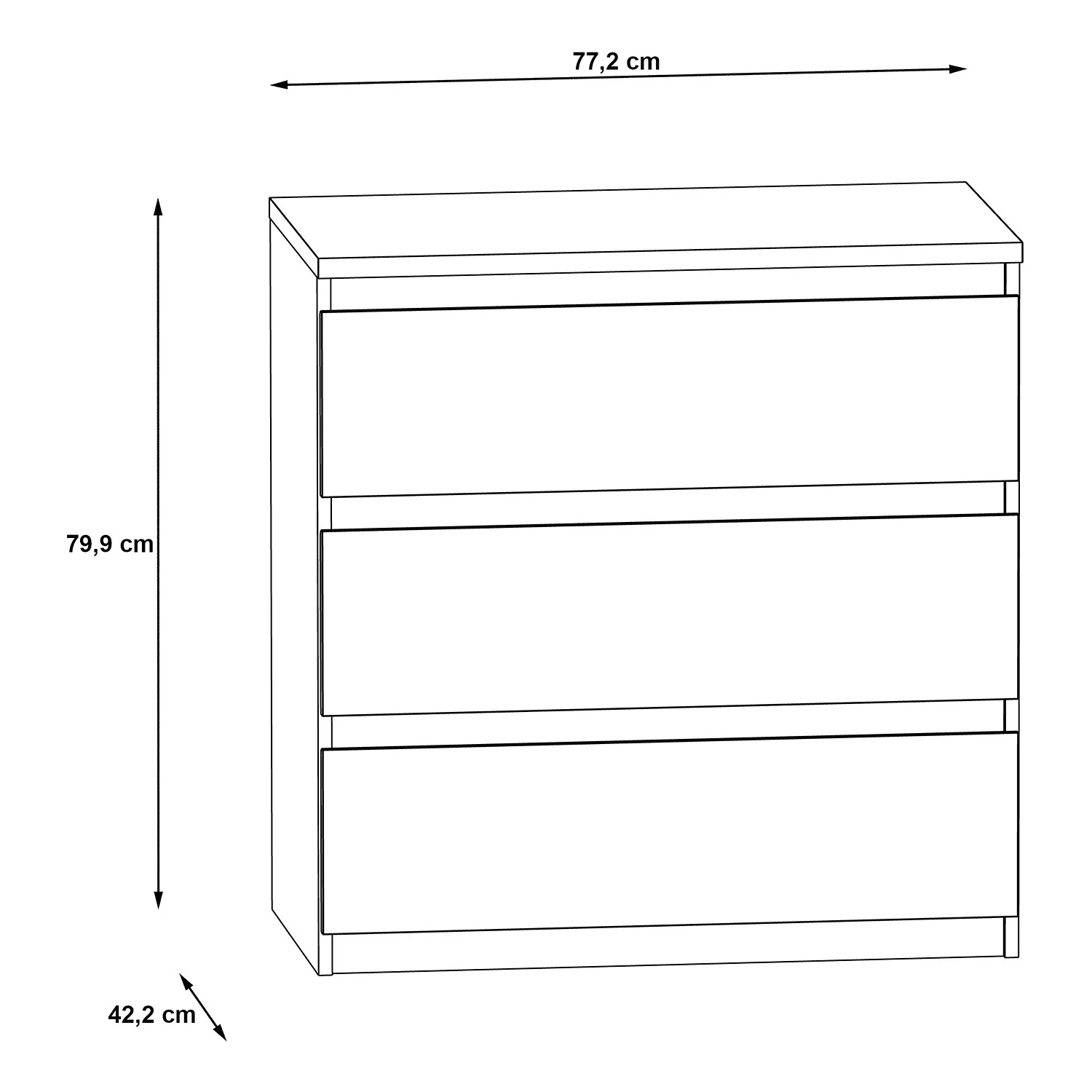 Loftscape Kommode Optima III - Matt Weiß 3 Loftscape Kommode Optima III - Matt Weiß – Bild 3