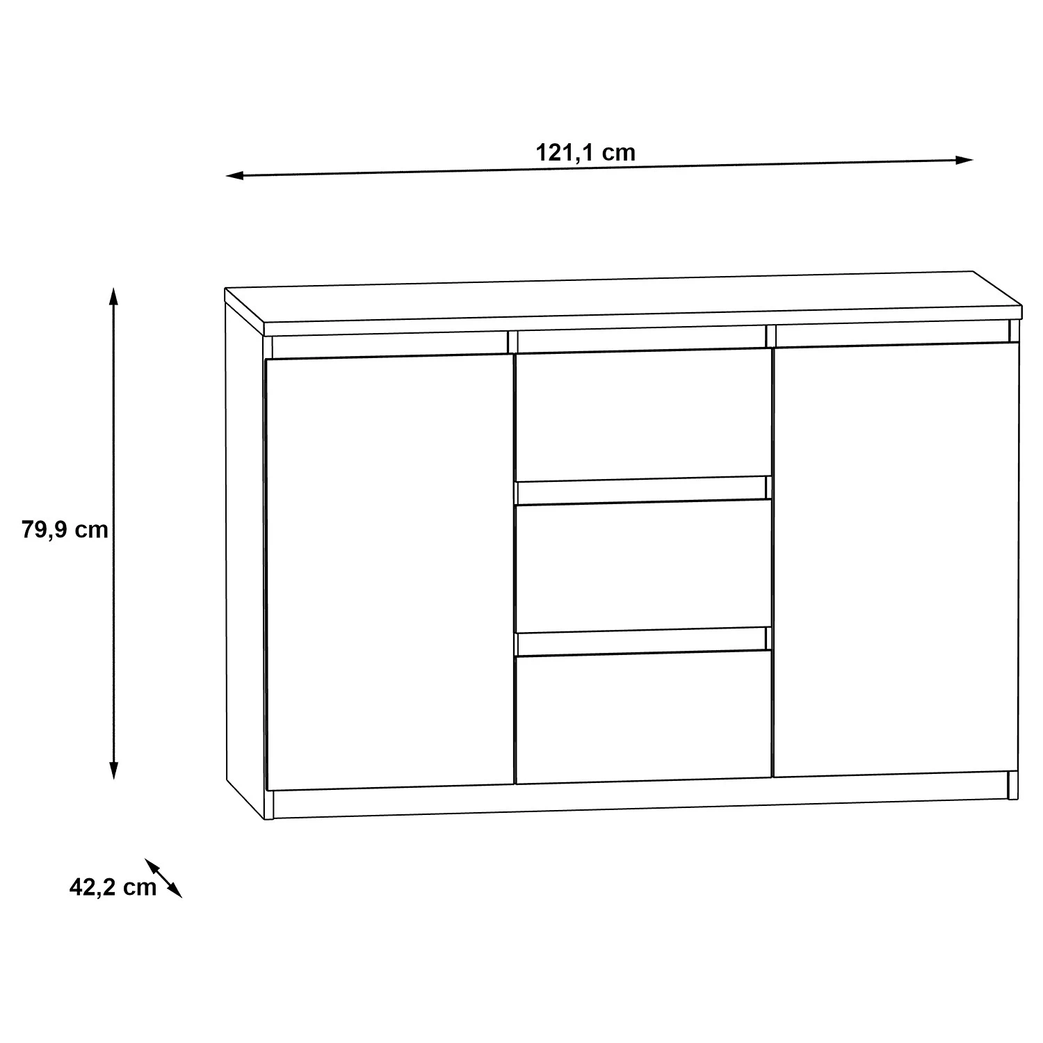 Loftscape Kommode Optima V - Matt Weiß 3 Loftscape Kommode Optima V - Matt Weiß – Bild 3