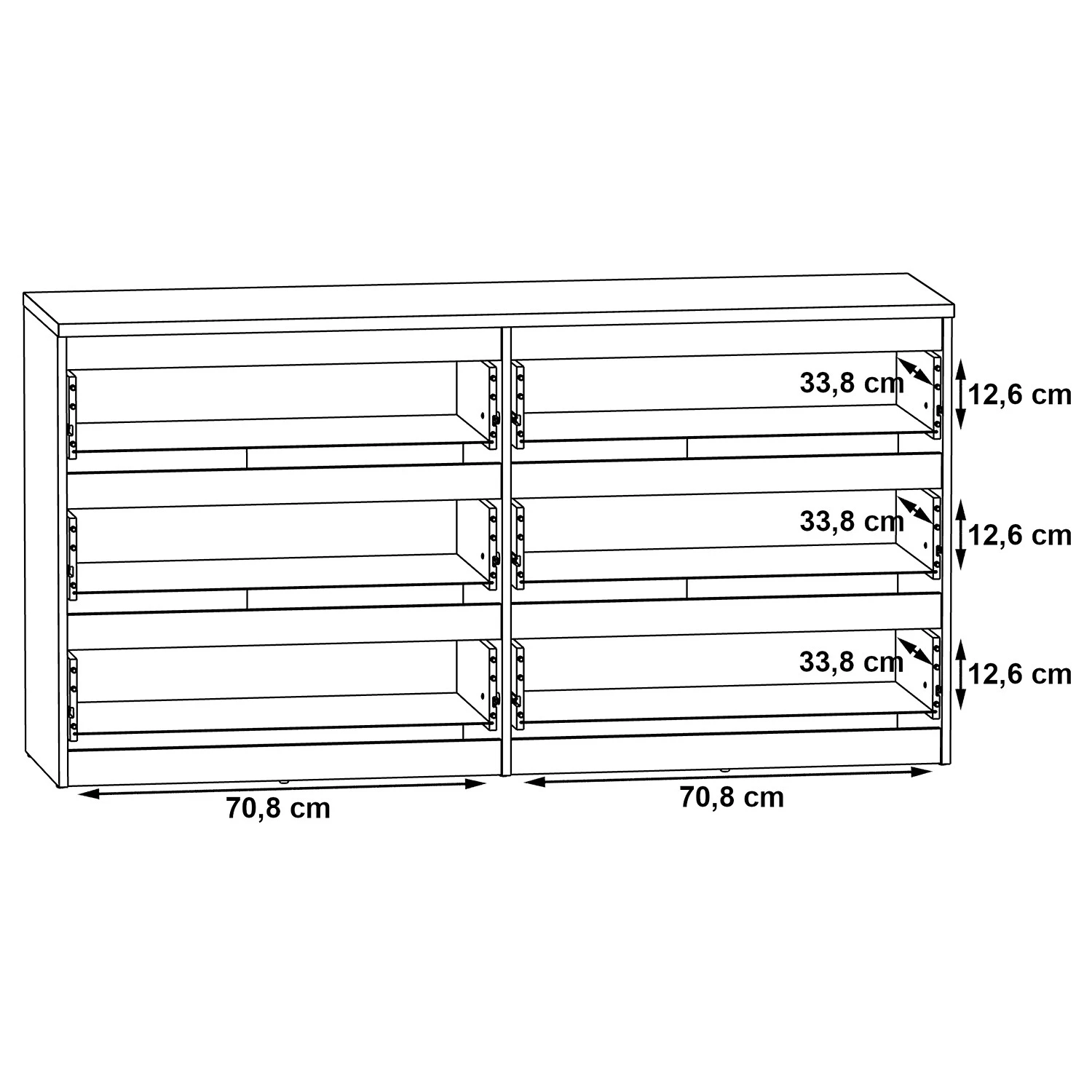 Loftscape Sideboard Optima II - Matt Weiß 4 Loftscape Sideboard Optima II - Matt Weiß – Bild 4