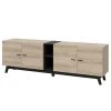 Loftscape Sideboard Pesaro II - Eiche Artisan Dekor / Schwarz - Breite: 200 cm