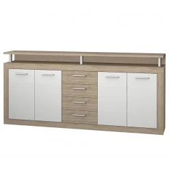 Loftscape Sideboard Parzival - Eiche Sonoma Dekor / Weiß