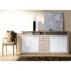 Loftscape Sideboard Parzival - Eiche Sonoma Dekor / Weiß -Wohnzimmermöbel boutique en ligne 1000348120 220603 021 MOOD DETAILS P000000001000348120 mood
