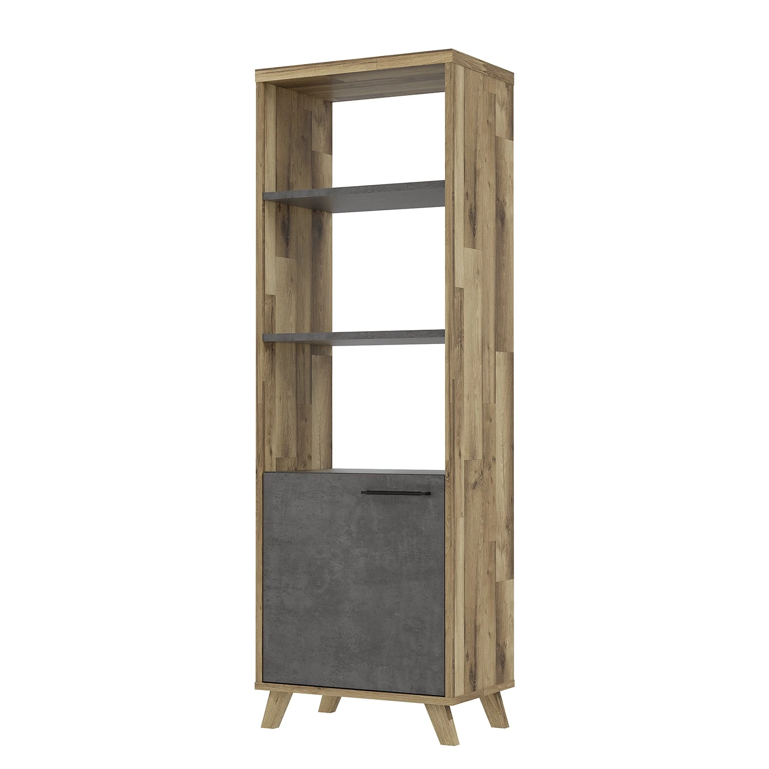 Fredriks Büroregal Winster - Asteiche Dekor / Beton Dekor 1 Fredriks Büroregal Winster - Asteiche Dekor / Beton Dekor