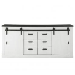 Ridgevalley Sideboard Shutter II - Pinie Weiß Dekor -Wohnzimmermöbel boutique en ligne 1000348676 220505 030 DETAILS P000000001000348676