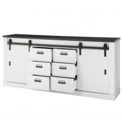 Ridgevalley Sideboard Shutter II - Pinie Weiß Dekor -Wohnzimmermöbel boutique en ligne 1000348676 220505 040 DETAILS P000000001000348676