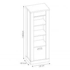 Ridgevalley Regal Shutter - Pinie Weiß Dekor -Wohnzimmermöbel boutique en ligne 1000348683 220505 500 SKETCH DETAILS P000000001000348683 sketch