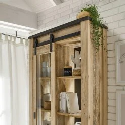 Ridgevalley Vitrinenschrank Shutter - Eiche Dekor -Wohnzimmermöbel boutique en ligne 1000348691 220505 060 DETAILS P000000001000348691