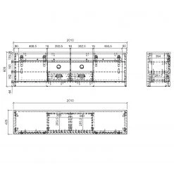 Ridgevalley TV-Lowboard Shutter II - Eiche Dekor -Wohnzimmermöbel boutique en ligne 1000348694 220505 501 SKETCH DETAILS P000000001000348694 sketch