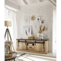 Ridgevalley Wohnwand Shutter I (3-teilig) - Eiche Dekor -Wohnzimmermöbel boutique en ligne 1000348722 220505 021 MOOD DETAILS P000000001000348722 mood