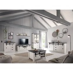 Ridgevalley Wohnwand Shutter IV (4-teilig) - Pinie Weiß Dekor 21 Ridgevalley Wohnwand Shutter IV (4-teilig) - Pinie Weiß Dekor -Wohnzimmermöbel boutique en ligne 1000348729 220505 021 MOOD DETAILS P000000001000348729 mood