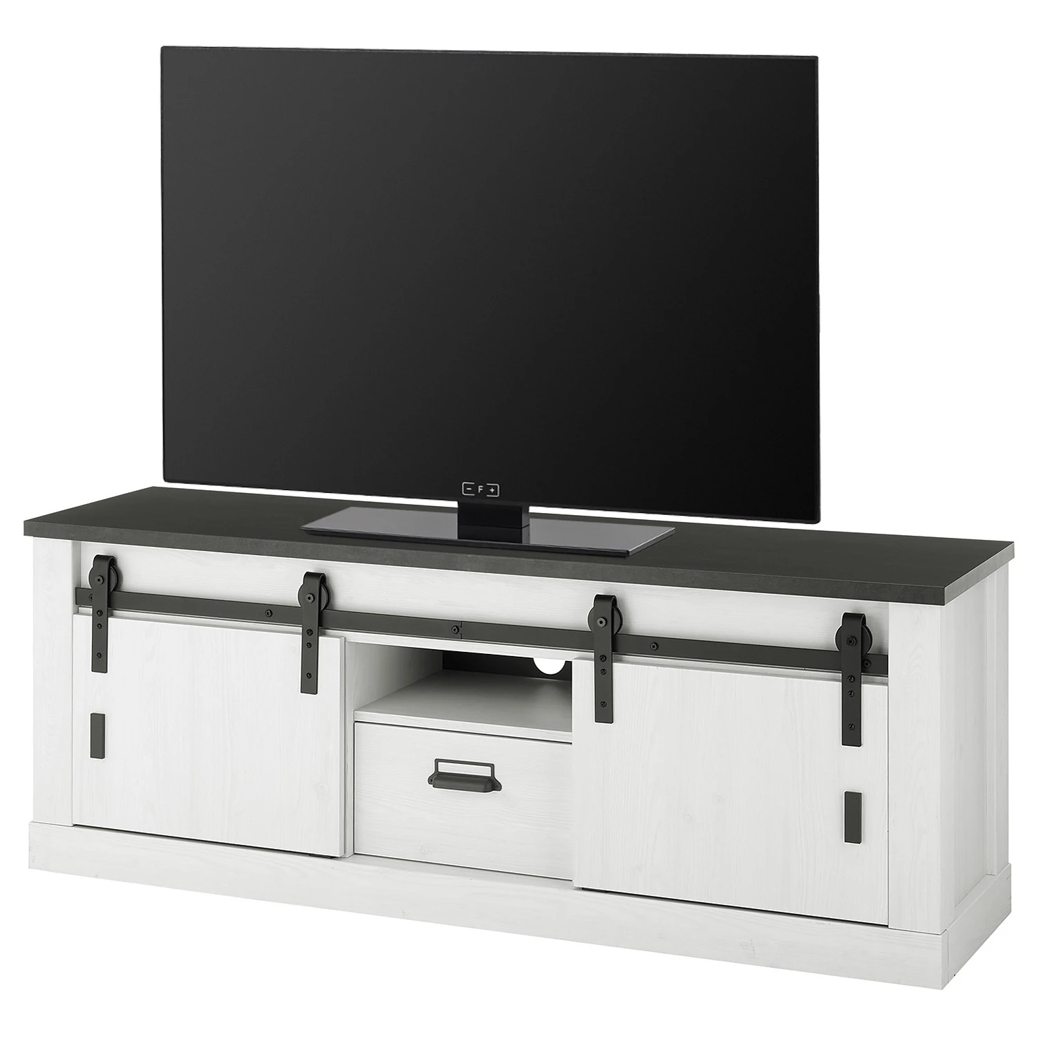 Ridgevalley Wohnwand Shutter IV (4-teilig) - Pinie Weiß Dekor 10 Ridgevalley Wohnwand Shutter IV (4-teilig) - Pinie Weiß Dekor – Bild 10