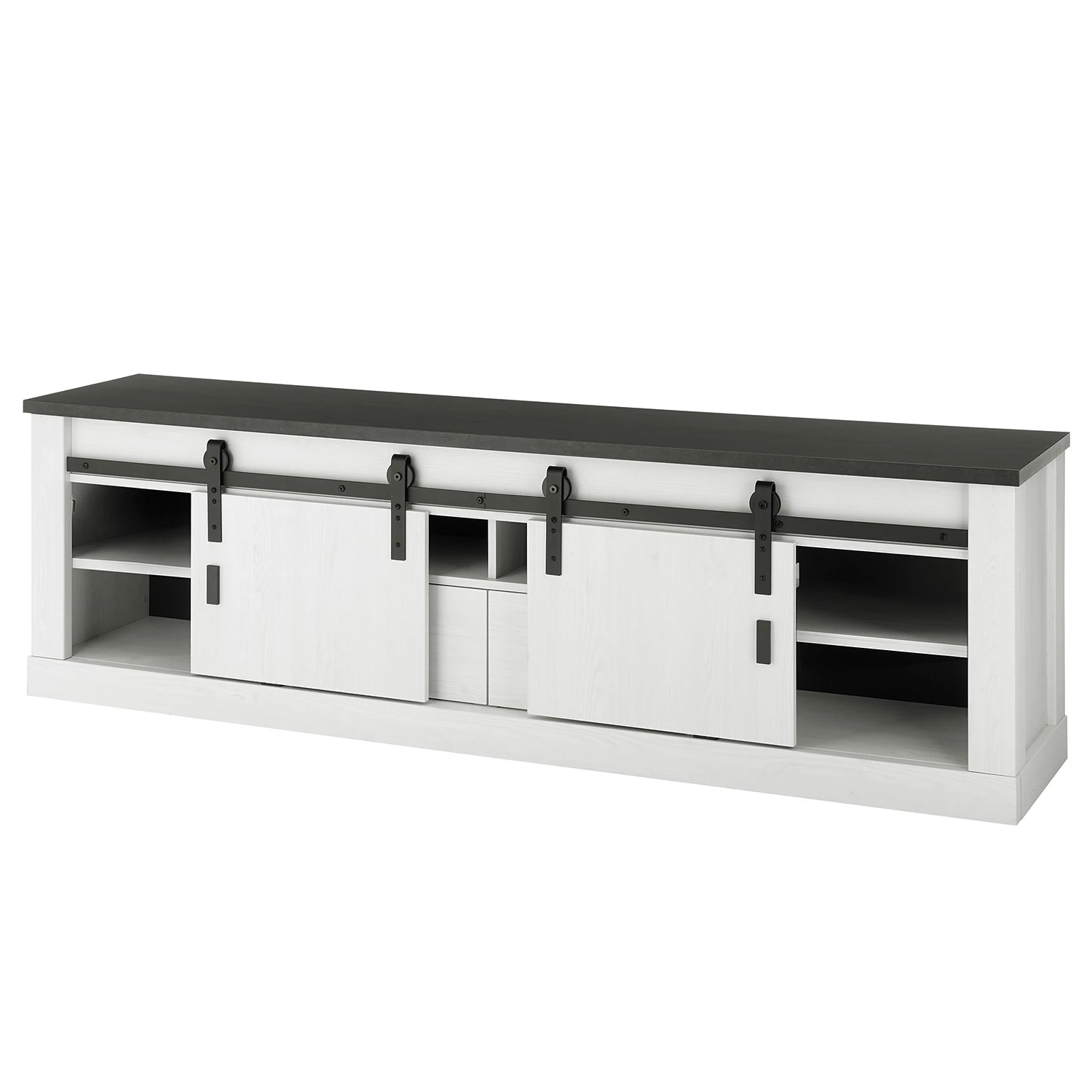 Ridgevalley Wohnwand Shutter II (3-teilig) - Pinie Weiß Dekor 7 Ridgevalley Wohnwand Shutter II (3-teilig) - Pinie Weiß Dekor – Bild 7