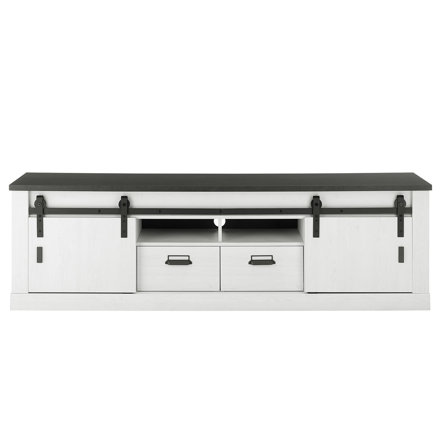 Ridgevalley Wohnwand Shutter II (3-teilig) - Pinie Weiß Dekor 8 Ridgevalley Wohnwand Shutter II (3-teilig) - Pinie Weiß Dekor – Bild 8