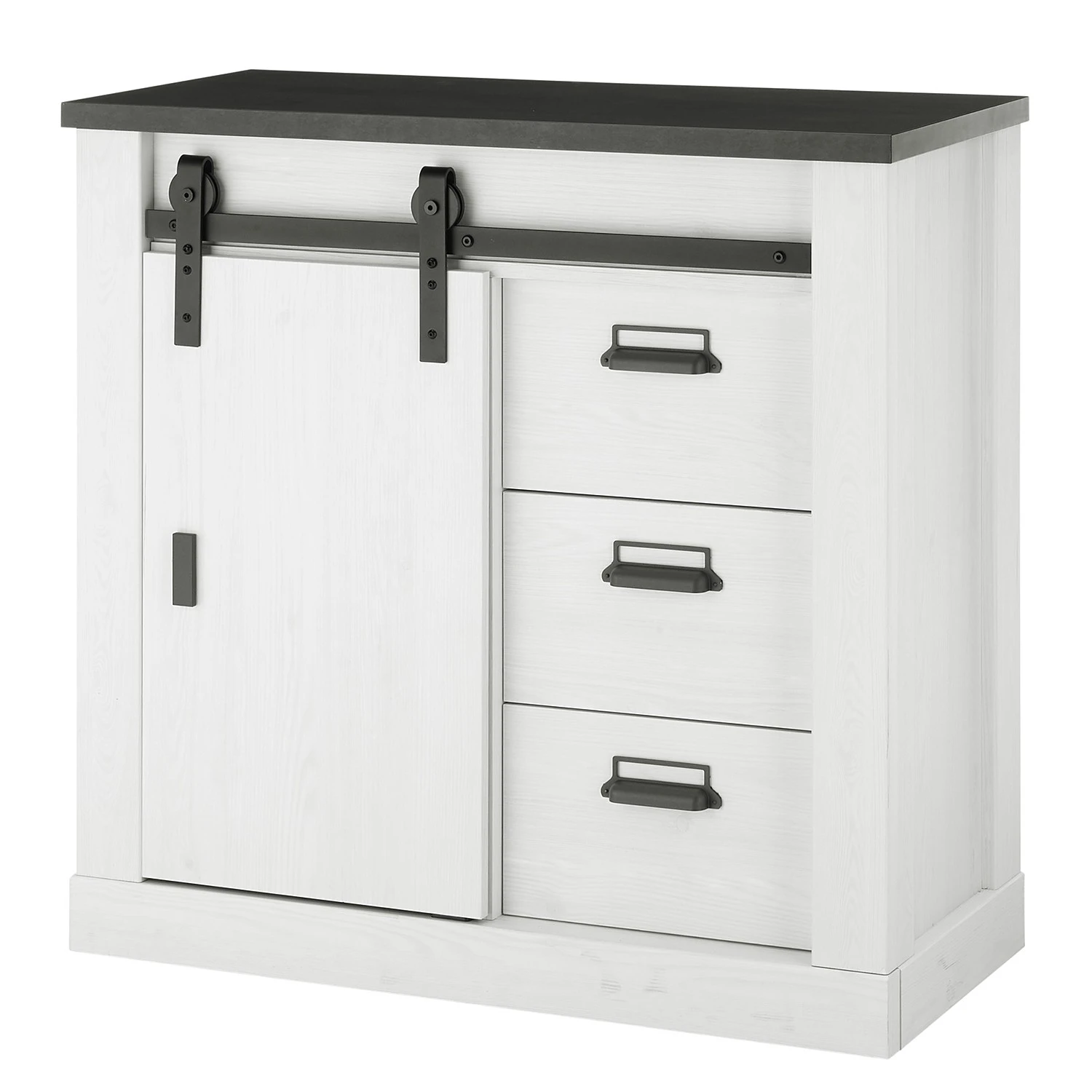 Ridgevalley Wohnwand Shutter II (3-teilig) - Pinie Weiß Dekor 9 Ridgevalley Wohnwand Shutter II (3-teilig) - Pinie Weiß Dekor – Bild 9